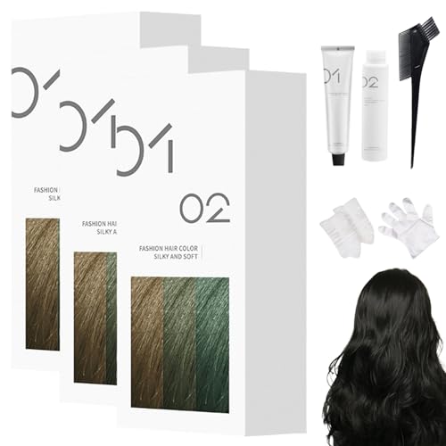 Tinte Capilar Suave Casero, 200 Ml, Crema Permanente, Brillo Natural, Fórmula Suave, Para Todo Tipo De Cabello, Fácil Aplicación En Casa (3,A20 - Negro)