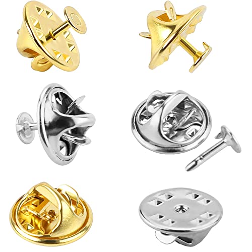 Lot de 120 paires de punaises papillon de rechange avec broches vierges de 8 mm de long pour loisirs créatifs (argent et doré)