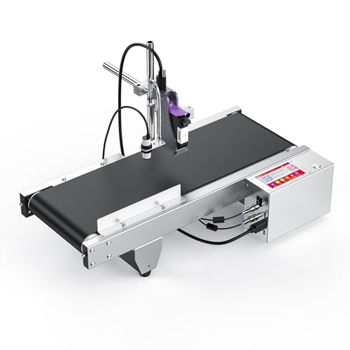 BESHENG JS740 Inkjet Coding Machine with Mini Conveyor Belt, Automatic...