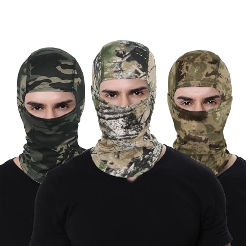 Image of 6PCS Camo Face Mask Ski Mask Motorcycle Balaclava Full Face Mask Windproof UV Protection Cover Men Women Outdoor