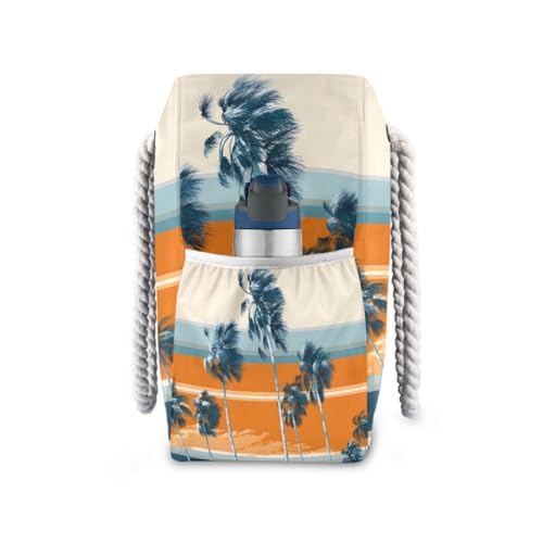 susiyo Palm Trees Beach Bags for Women Large Travel Tote Bag Waterproof Sandproof Lightweight Swim Pool Bag for Family Outdoor3