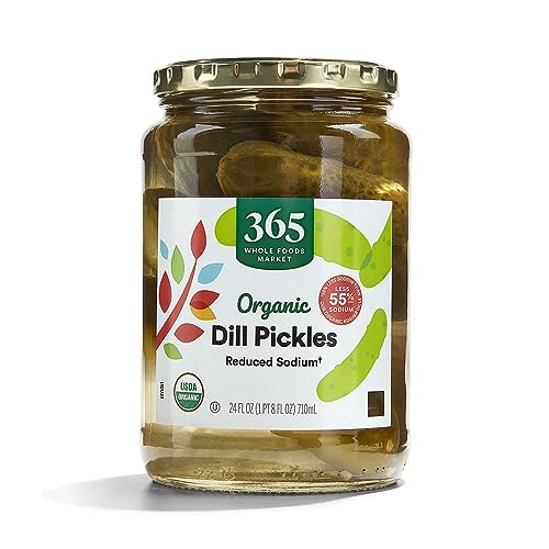 365 by Whole Foods Market, Organic Kosher Dill Pickles, Reduced Sodium, 24 oz