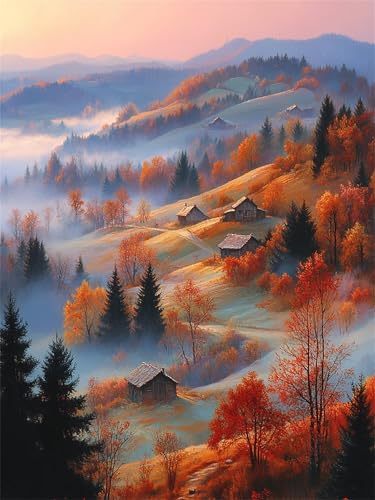 Peinture enfant paysage arbre grand format loisir créatif