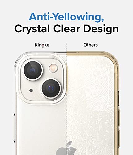 Image of Ringke Fusion Prevents Oily Smudges Compatible with iPhone 14 Case, Anti-Fingerprint Technology Easy to Hold Feels Velvety Soft Phone Cover for Women, Men - Matte Clear.