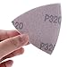 AUSTOR 100 Pieces Triangle Sanding Pads Triangular Sandpaper Sanding Sheets Fit for 3-1/8 Inch Oscillating Multi Tool Hook and Loop Assorted 40/60/80/120/180/240/320/400/600/800/1000 Grits, No Holes
