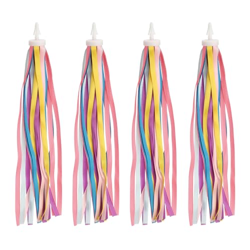PATIKIL Franges pour Velo, 2 Paire De Franges Colorées pour Guidons De Scooter Accessoires Décorations Rubans pour Poignées De Vélo Tricycle, Coloré