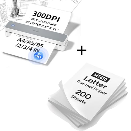 iDPRT Portable-Printer with 200 Sheets Thermal Paper