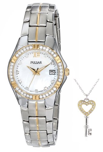 Pulsar Women's PH7244 Key Necklace with Japanese Quartz Watch Set
