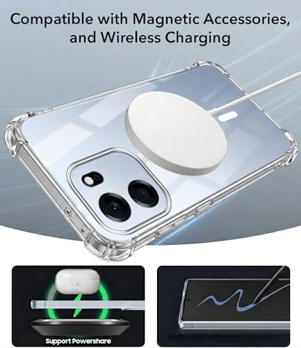 Image of Jkobi Shockproof Crystal-Clear Back Cover for Oneplus Nord CE 6 (Magsafe Wireless Support | Drop & Camera Protection | Hard Polycarbonate)