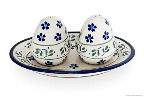 Bunzlauer Spargisale e spargipepe, H = 7,1/2,0 cm, Ø = 6,4/18,4 x 10,4 cm, decorazione 163a