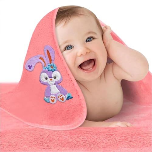 Image of Microfiber Kids Bath Towels Quick Dry Super Absorbent | Super Soft Bath Towel for Babies Toddler-Baby | Towel for Boys and Girls (Green & Pink, 2 Bath Towel)
