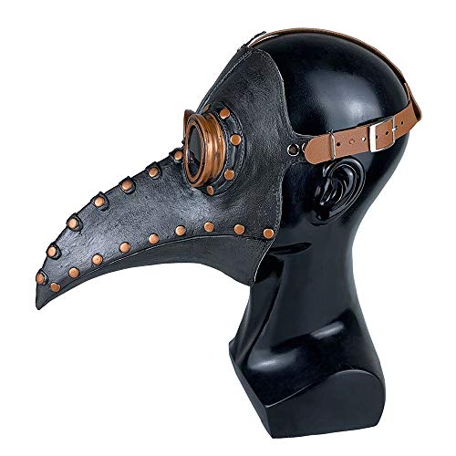 Extaum Peste Máscara de Halloween,Máscara de pássaro da praga Máscara de Halloween Nariz longo Másca