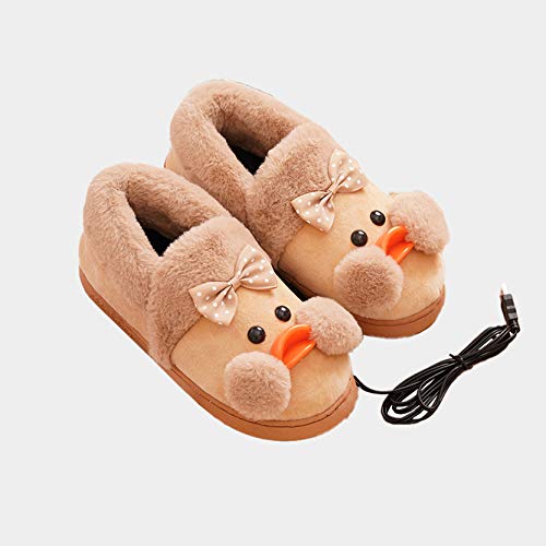 Calentador de pies USB de Invierno, Zapatillas calefactoras, Calentador de pies de Felpa USB, Zapatos de algodón calefactables y Lavables, Aptos para su Uso en los Meses fríos de Invierno Cover