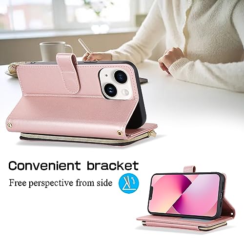 Étui iPhone 16 Pro magnétique 9 compartiments cartes avec motif cœur - 5