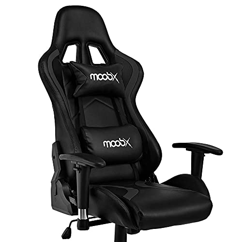 Kit Cadeira Gamer Moobx Thunder Preto + Mesa Gamer Mx Preto com Gancho para Headset - Moobx