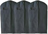 Suit Bags (Black) - Set of 3 Suit Travel Bags Suit Covers 42 x 24 inch, Breathable Garment Bags Perfect for Travel or Storage