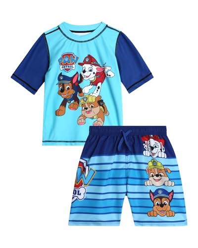 Reviews de Trunks Niño que Puedes Comprar On-line. 45 Nickelodeon Boys? Paw Patrol Rash Guard Set ? Chase, Marshall Swim Shirt and Trunks (2T-7), Size 2T, Paw Patrol Blue Stripe