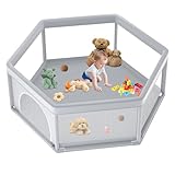 65×65 Inch Hexagonal Baby Playpen, Playpen for Babies and Toddlers, Baby Play Pen Pin Indoor Outdoor Baby Play Fence
