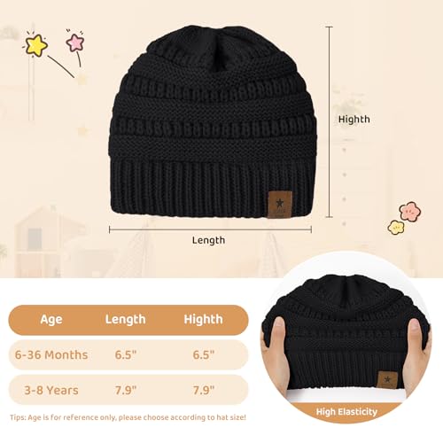 Durio Satin Lined Beanie for Baby Girl Boy Warm Winter Hat for Infant Toddler Kids Unisex Knit Baby Hats Newborn Beanies Caps4
