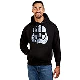 Star Wars Sudadera con Capucha y Manga Larga Geo Trooper de Corte Regular para Hombre de, Negra Negra y Negra, XXL Talla del Fabricante XXL
