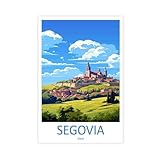 QOGDAF Segovia Travel Spain - Lienzo decorativo para pared, pintura para sala de estar, dormitorio, 40 x 60 cm