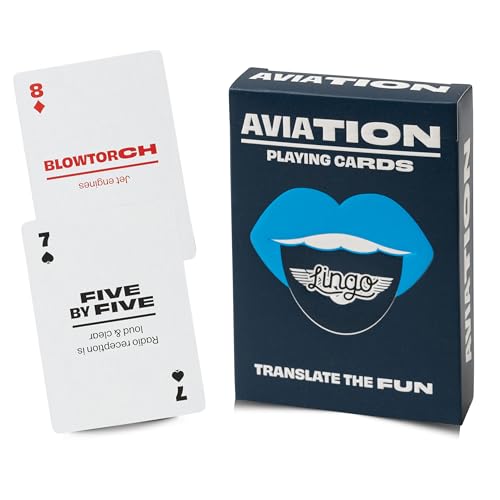 Aviation Lingo Playing Cards | Travel Flashcards | Learn Aviation Slang Vocabulary in A Fun & Easy Way | 52 Essential Translations | Pilot | Aero