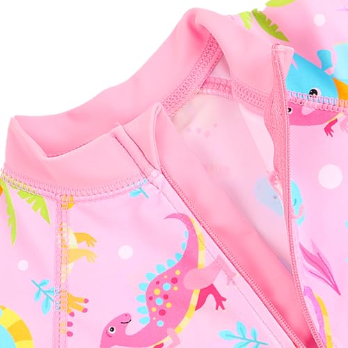 Image of HUAANIUE Toddler Girl Swimsuit Long Sleeve UPF50+ Sun Protection