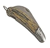 Joseph Bentley Traditional Garden Tools Carbon Steel Pruning Knife - Great For Roses, Shrubs, and More - Solid Oak Handle - Long Lasting Durability