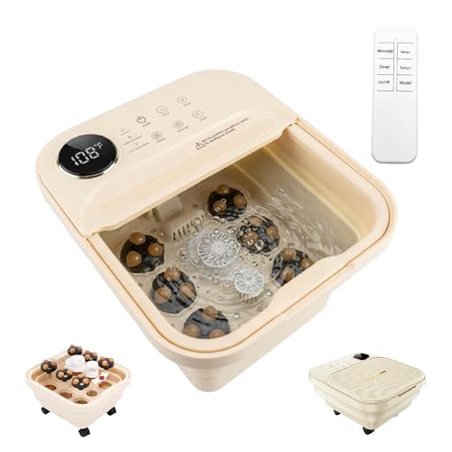 Spa de pies plegable con masaje y control remoto miniatura 1