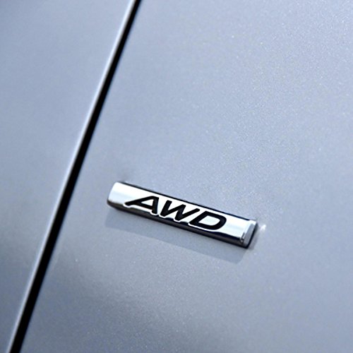 Dsycar 3D Metal Awd Logo Emblem Tailgate Side Sticker Badge Car Decals - Chrome Finish Metal Emblem Awd Badge For 4 Wheel Drive Suv Off Road Tailgate (Type1# Awd) #TOP2