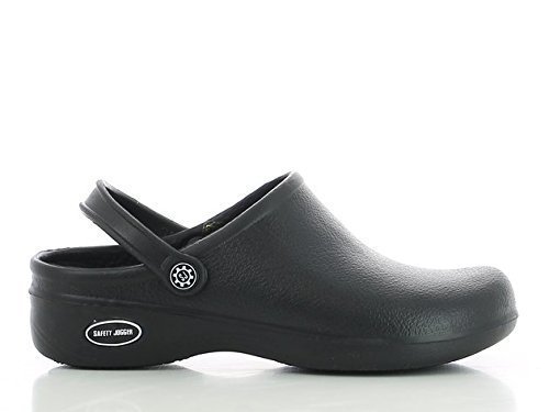 SAFETY JOGGERBestlight CHEFS SHOES LIGHT AS A FEATHER very non-slip Unisex Clogs Slides - Black, Black, UK 12