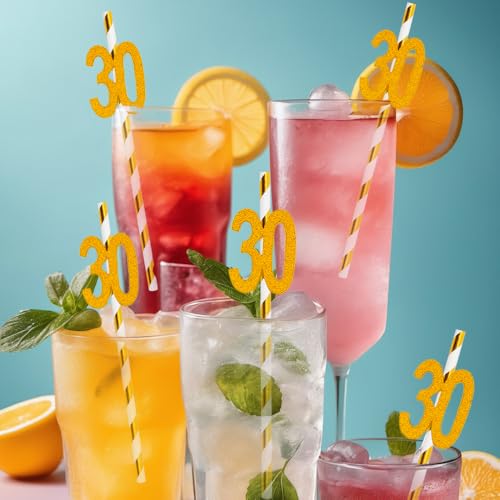 24 pitillos biodegradables glitter para cumpleaños miniatura 5