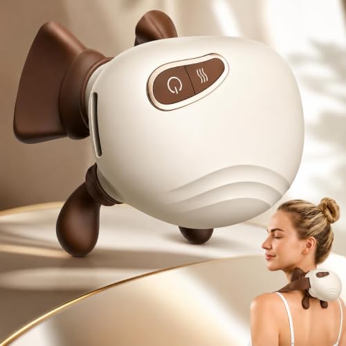 Image of Shoulder and Neck Massager, Bionic Heated Massager, Neck Massager with Fingers, 4D Kneading Massage, Simulates a Real Palm Massage for Comfort, Relax Muscle Tension (New massager (White))