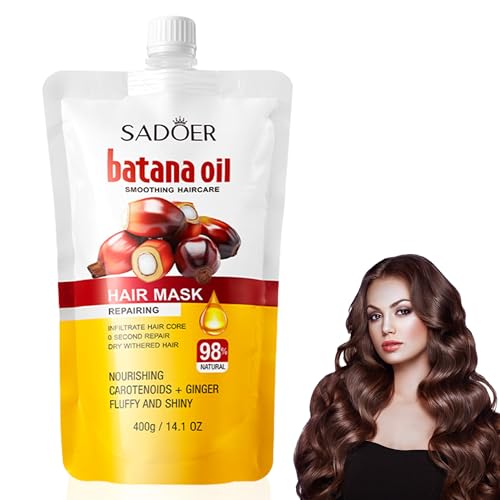 UZTUZT Batana Oil Hair Mask - Intense Repair & Deep Conditioning Treatment for Dry Damaged Hair - Nourishing Smoothing Formula with 98% Natural Ingredients, Restores Shine