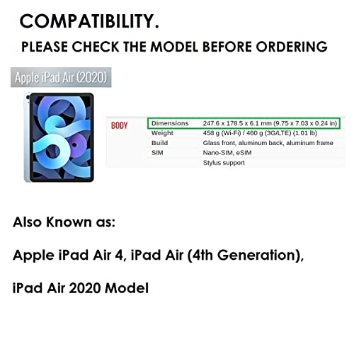 Image of RIGGEAR Xundd Back Cover Case for 10.9 inch Apple iPad Air 5 (2022), iPad Air 4 (2020) with Stand, Slim Clear PC, Shock Absorption Soft TPU Edge Bumper