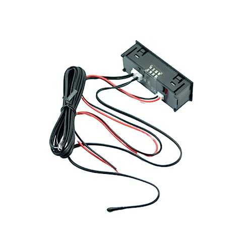 Cabilock Automotive Digital Clock Thermometer with Dual Display for Internal and External Measurement Easy Install Suction Design Suitable for Fish Tank Outdoor Use