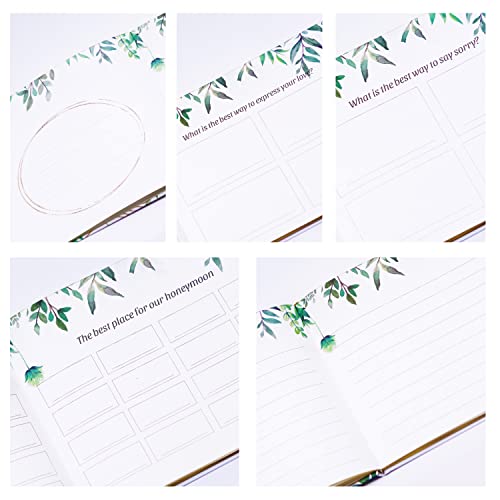 Uplumpyspace Wedding Guest Book, Guest Book Wedding Reception For Sign In, Wedding Guest Book Alternative 7" X 9" (Greenery And Gold Foil Design) #TOP4