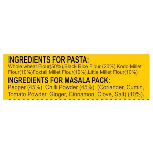 Image of Naturally Yours Black Rice Macaroni Pasta | Millet & Whole Wheat | High Protein, No Maida, Not Fried | No Onion No Garlic, Jain Friendly | Ready in 5 Minutes | 175g Pack