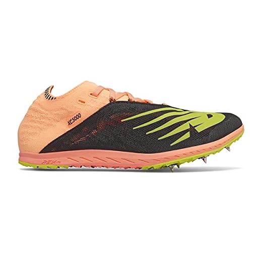 New Balance Women's XC5K v5 Track Spikes - Color: Black/Light Mango - Size: 12 - Width: Regular