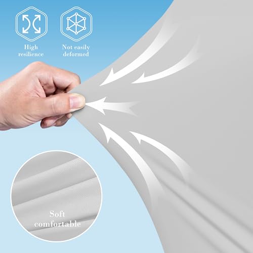 Image of Cute Castle Cooling Cover Pregnancy Pillows, Soft U-Shape Maternity Pillow with Removable Cover - Full Body Pillows for Adults Sleeping - Pregnancy Must Haves - Jumbo 57 Inch - Light Grey