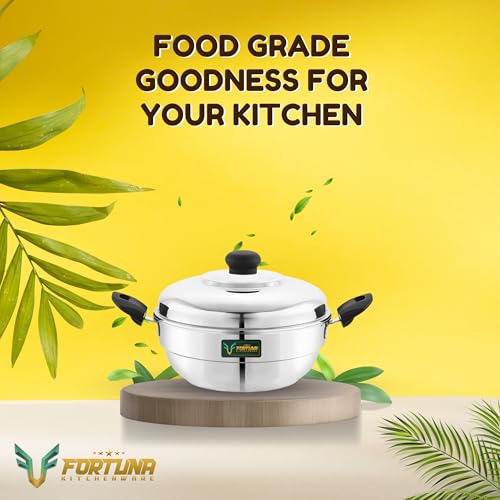 Image of Fortuna Idli Steamer Stainless Steel | 2 Plate, 8 Idlis | Idli Pot /Idli maker stainless steel, Gas & Induction compatible | Small idli maker | Multi Kadai (8 Idly)