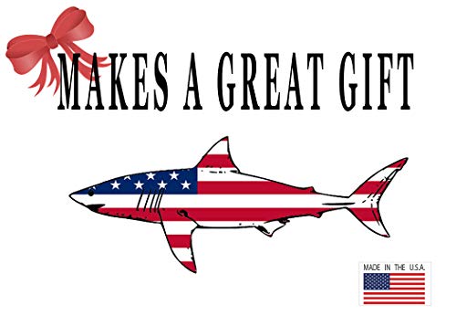 Rogue River Tactical Shark Fish Usa Flag Sticker Decal Fishing Bumper Sticker Fish Patriotic United Auto Decal Car Truck Boat Rv Real Life Rod Tackle Box #TOP4