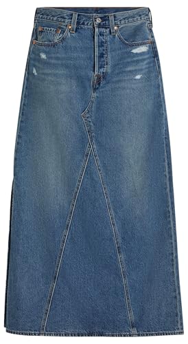 Jupe en jean Levi's Iconic Long Slit femme avec fente avant