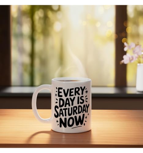Taza de cerámica blanca 11 oz diseño retirement miniatura 3