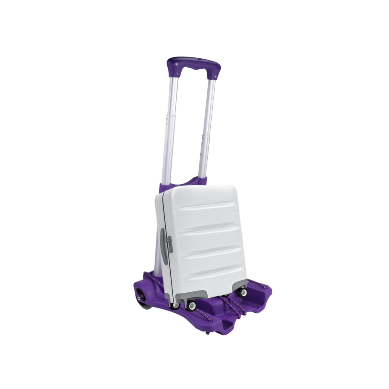 Klappbarer Aluminium Trolley mit Verstärkter Geräuscharmer Kunststoffbox Leichter Handwagen für Einkauf Büro Vielseitige Transporthilfe Platzsparend und Robust