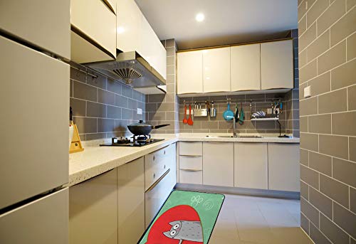 Alfombrilla antideslizante para cocina de 99 x 51 cm que evita resbalones con estilo animal 4