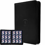Fabmaker 9 Pocket Card Binder, Premium 360 Pockets Trading Card Binder, Durable PU Zip Binder for Ca