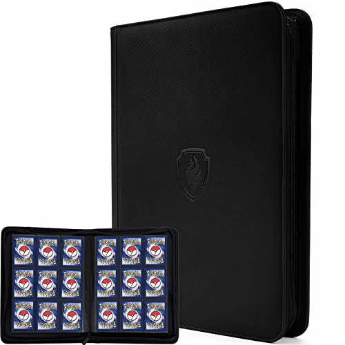 Fabmaker 9 Pocket Card Binder, Premium 360 Pockets Trading Card Binder, Durable Pu Zip Binder For Cards, Side Loading Card Folders, Sleek Card Book, Card Album For Mtc, Tcg, Game Cards, Sports Cards #TOP11