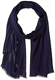 Geringes Gewicht. Calvin Klein Damen Studded Logo Pashmina Modischer Schal, stahlblau, Einheitsgröße
