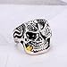LAIMIUMIU33 Bullet in Grillz Vampire Skull Ring for men Pirate Single Eye Ring Bullet in Grillz Biker 316 Stainless Steel Rings Iced Out Jewelry Heavy Metal Punk Ring Devil Demon Gothic Style mens